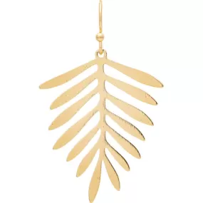 Gold Fern Leaf Earrings