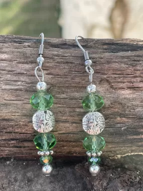 Green Crystal Earrings