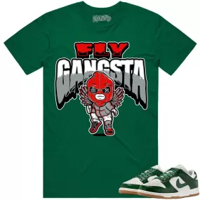 Green Ostrich Dunks Shirt to Match - RED FLY GANGSTA