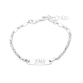 ID Bracelet (Oval) Engraved FREE - Sterling Silver I.D. Bracelet for Kids