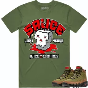 Jordan 9 Beef Broccoli 9s Shirt to Match - RED SAUCE