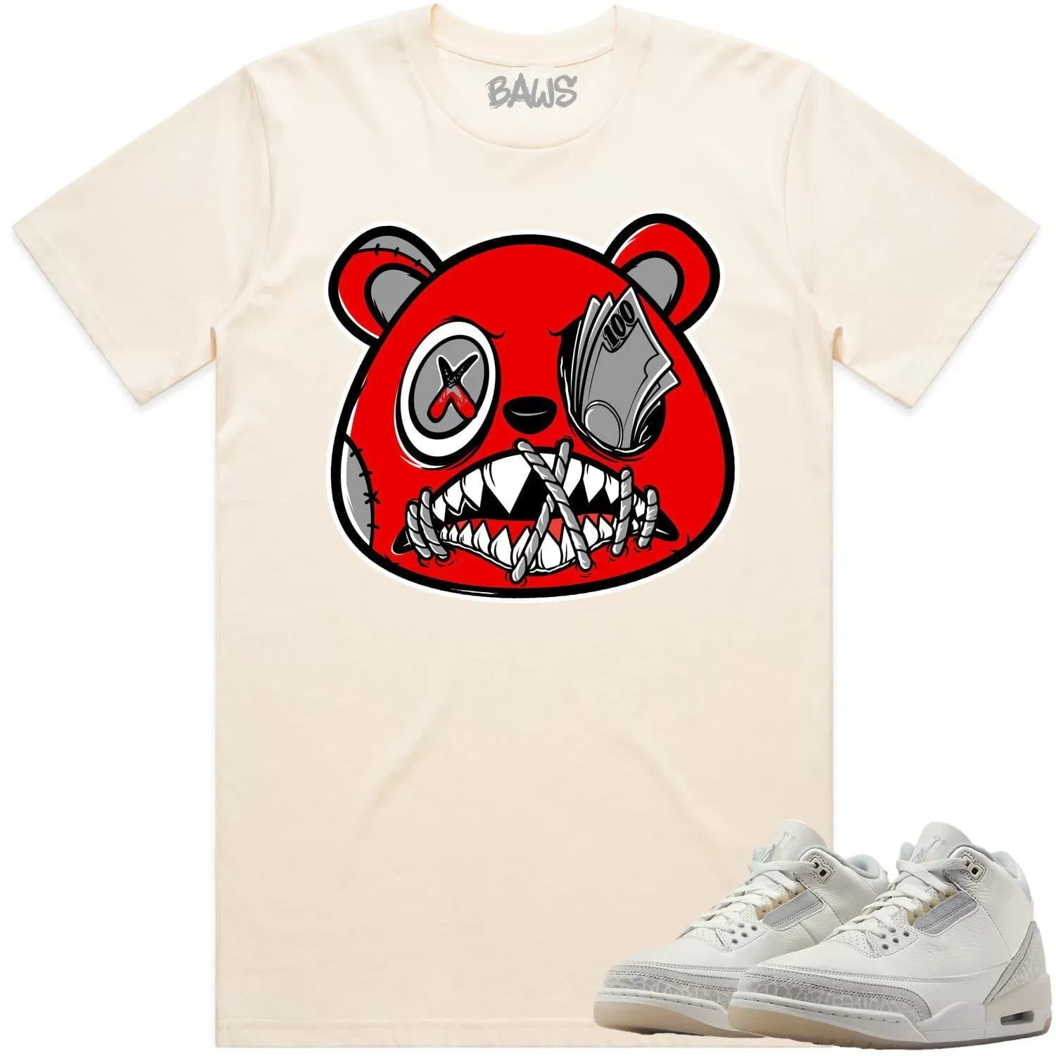 Jordan Retro 3 Craft Ivory 3s Shirt to Match - ANGRY MONEY TALKS BAWS