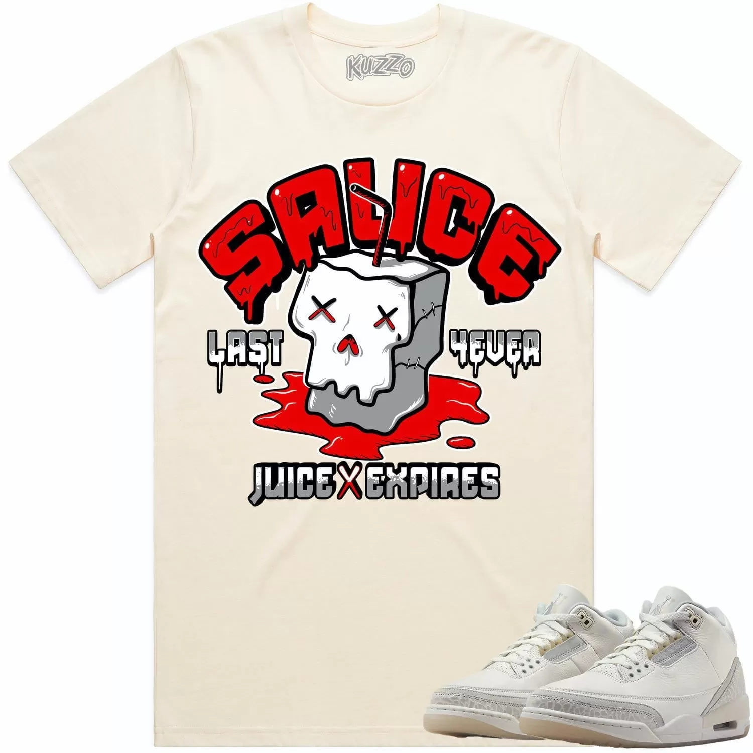 Jordan Retro 3 Craft Ivory 3s Shirt to Match - RED SAUCE