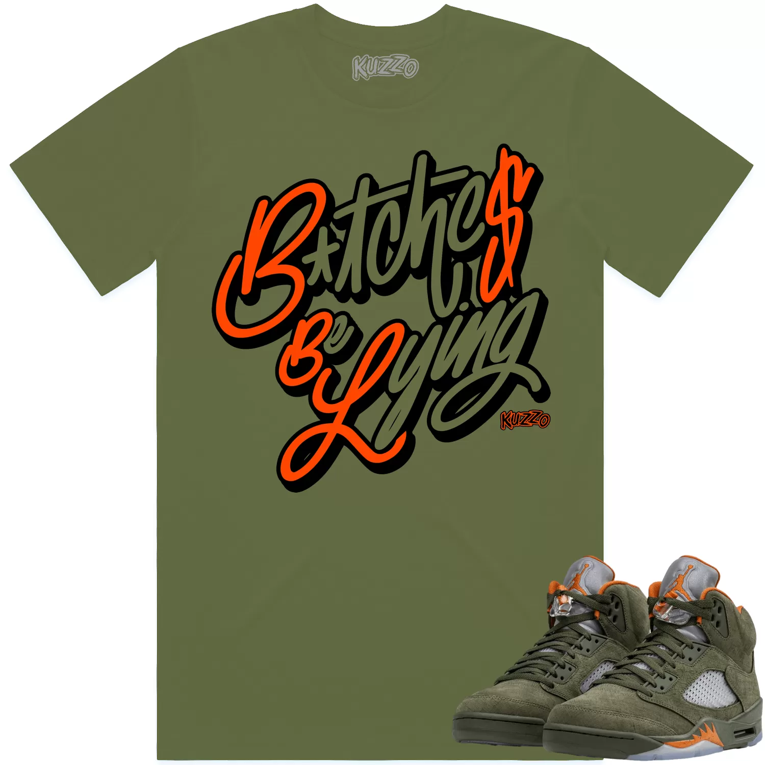 Jordan Retro 5 Olive 5s Shirt to Match - CELADON BBL