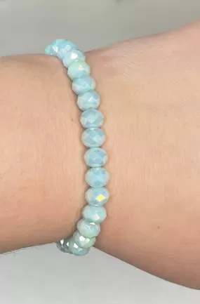 *Light Blue Crystal Stretch Bracelet