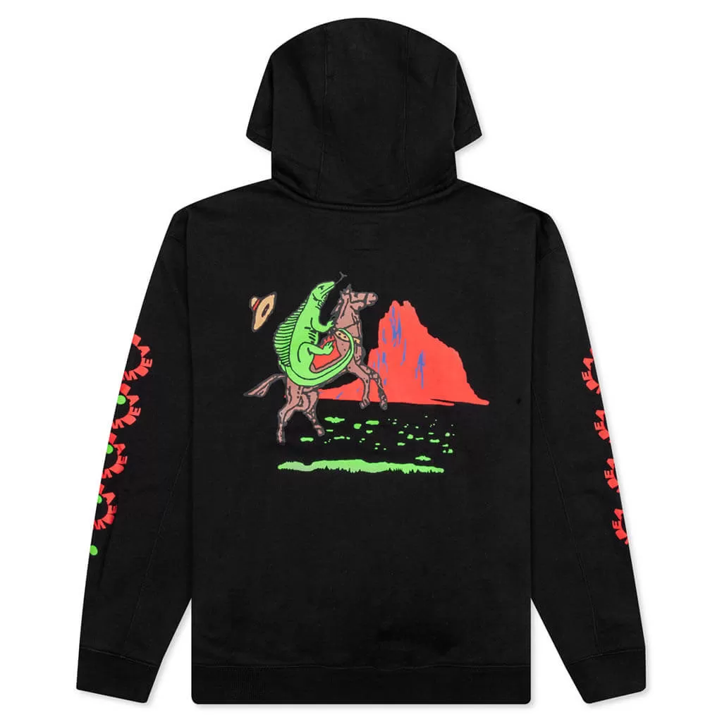 Lizard Cowboy Hoodie - Black