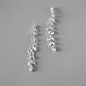 Long Leaf Vine Bridal Earrings