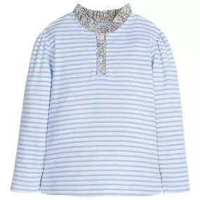 Long Sleeve Striped Hastings Polo - Green Gables Floral