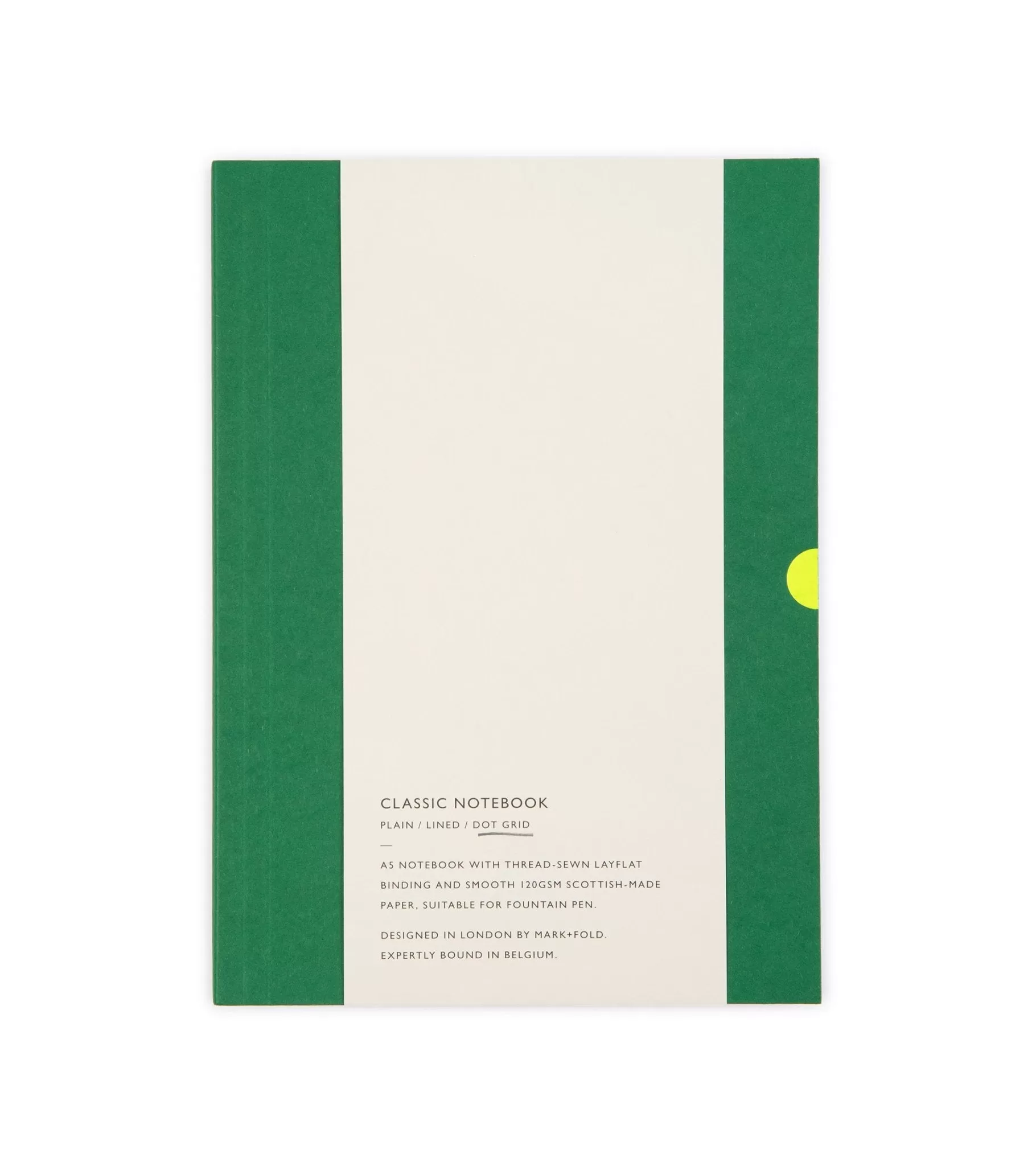 Mark Fold Classic Dot Grid Notebook: Forest Green