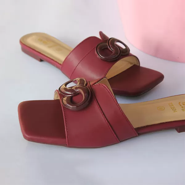 Maroon Casual Slippers for women