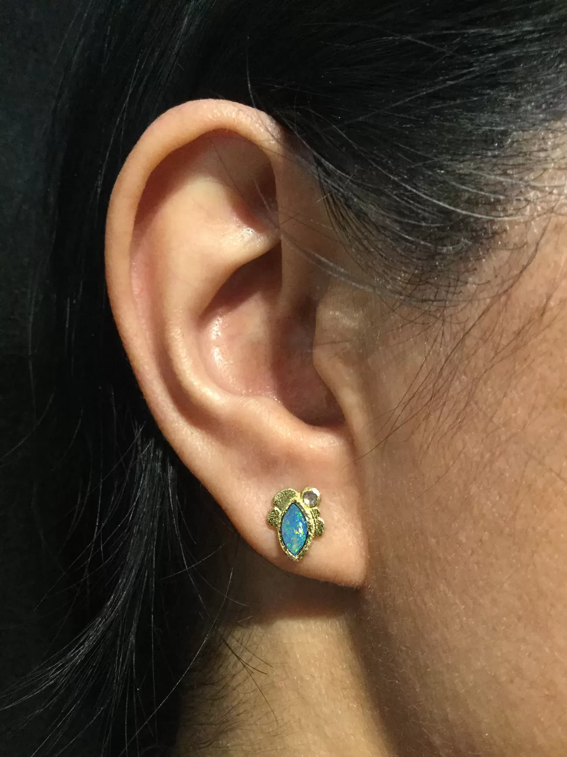 Marquise Opal Stud Earrings