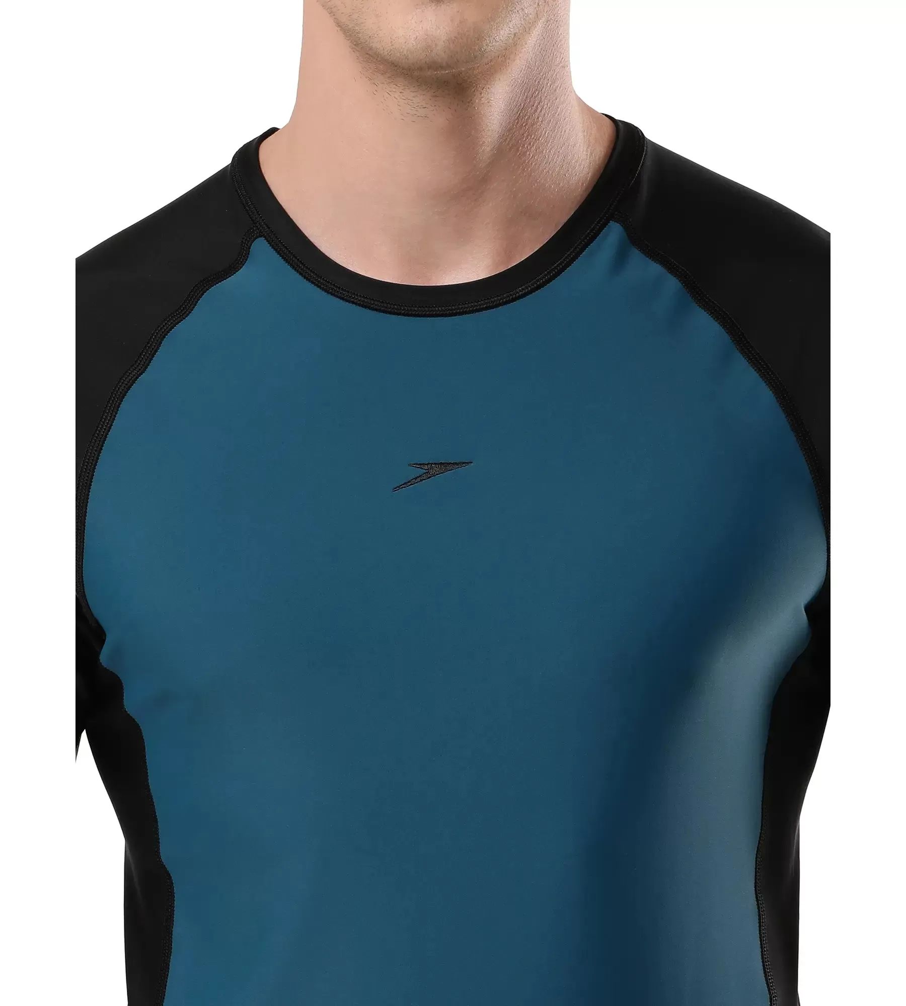 Men's Endurance  Short Sleeve Suntop - Darkteal  &  Black