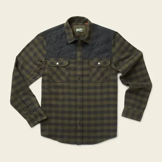 Men's Howler Bros | Quintana Quilted Flannel | Cody Check Antique Black