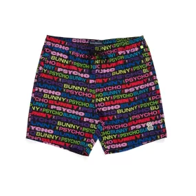 Mens Psycho Bunny Tyrian Swim Trunk (Black)