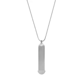 Mesh charm necklace silver