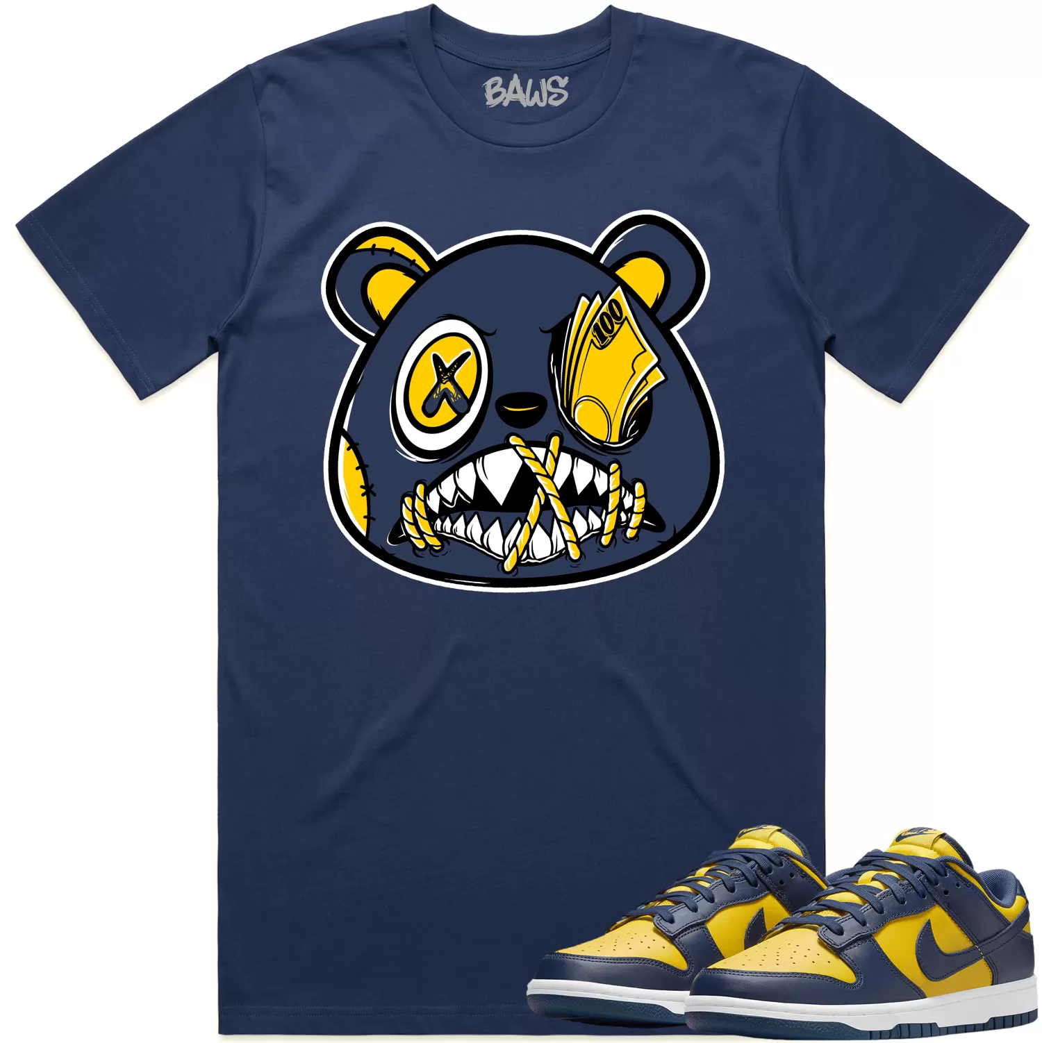 Michigan Dunks Shirt to Match - MICHIGAN MONEY TALKS BAWS