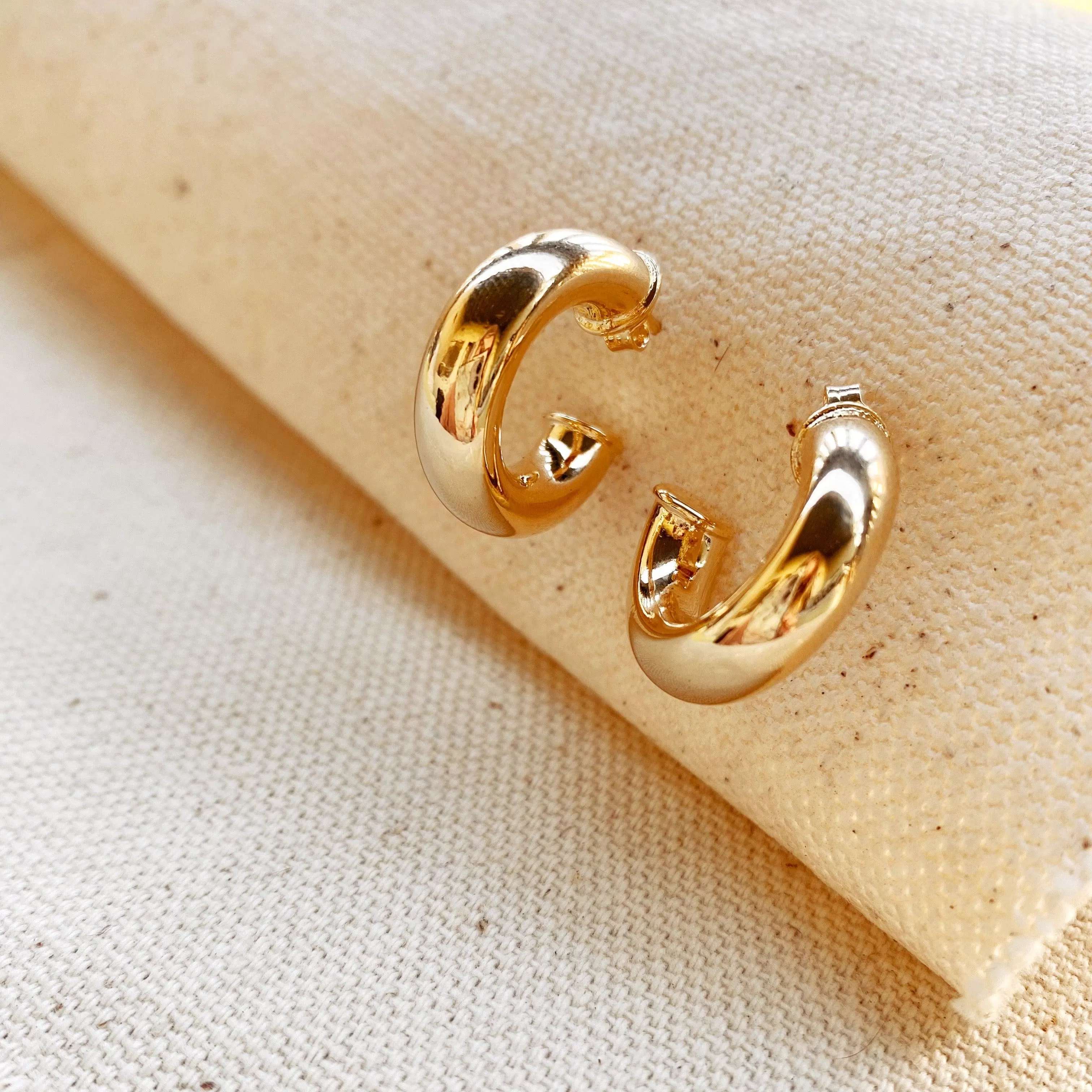 Mini Chubby C Hoop Earrings