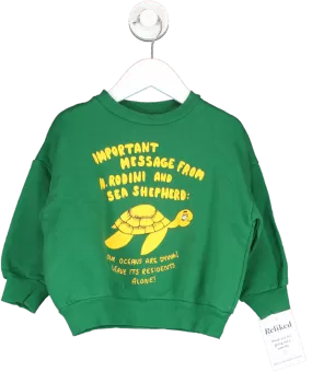 Mini Rodini Green Turtle Sweatshirt  2-3 Years 3 Years