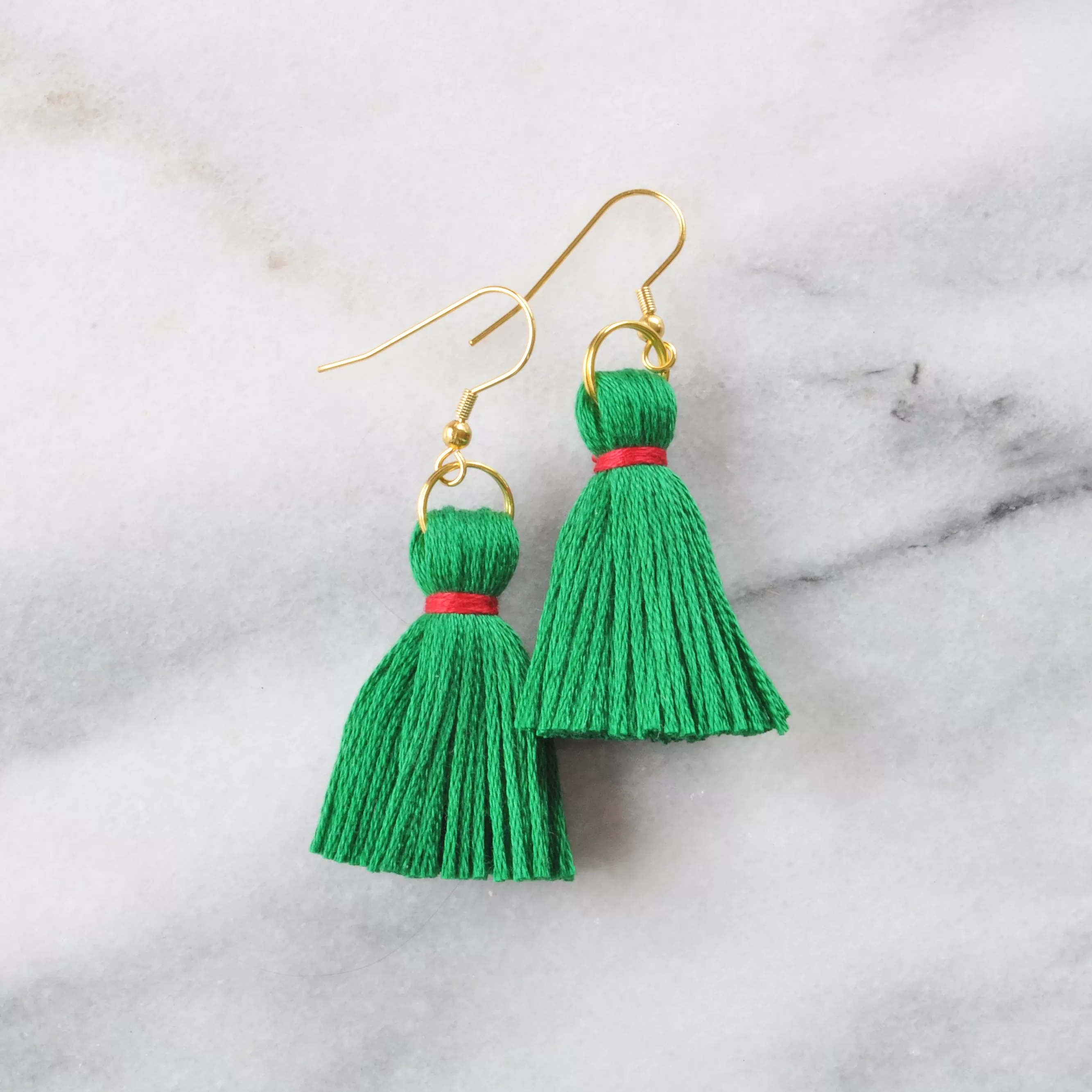 Mini Tassel Christmas Earrings