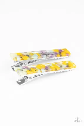 Paparazzi Accessories - Get Outta HAIR! #HB7 Bin 1 - Yellow Multi Hair Accessories