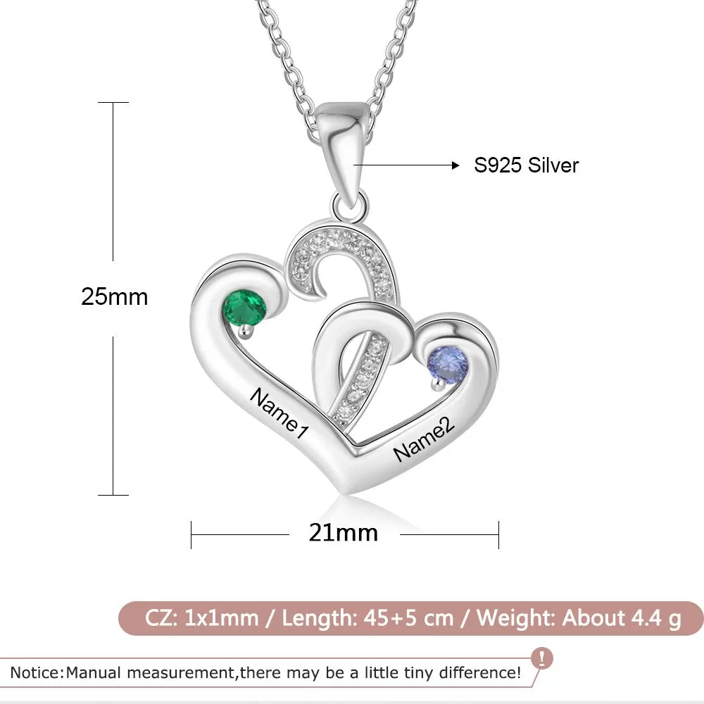 Personalized Engraved Name Heart Necklace