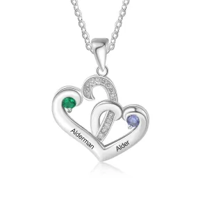 Personalized Engraved Name Heart Necklace