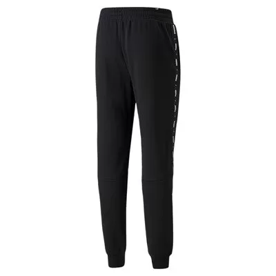 Puma fleece trousers with side band and cuff at the bottom ESS  Tape Sweatpants FL cl 849042 01 black