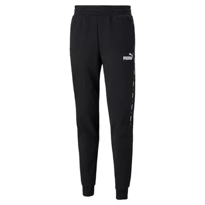 Puma fleece trousers with side band and cuff at the bottom ESS  Tape Sweatpants FL cl 849042 01 black