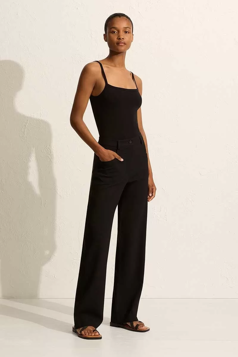 RELAXED CREPE PANT-BLACK