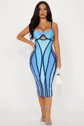 Rio Living Bandage Midi Dress - Blue