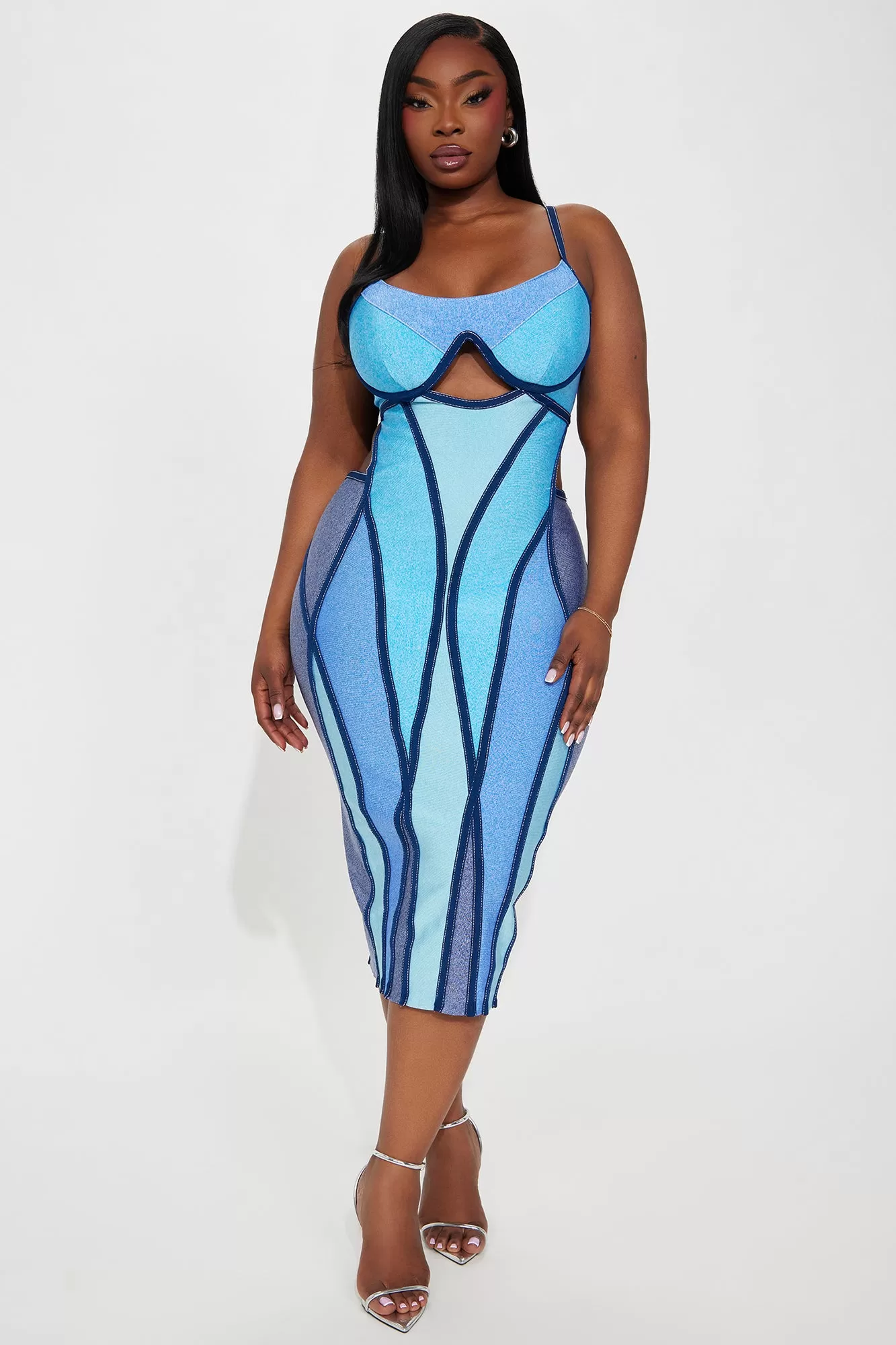 Rio Living Bandage Midi Dress - Blue