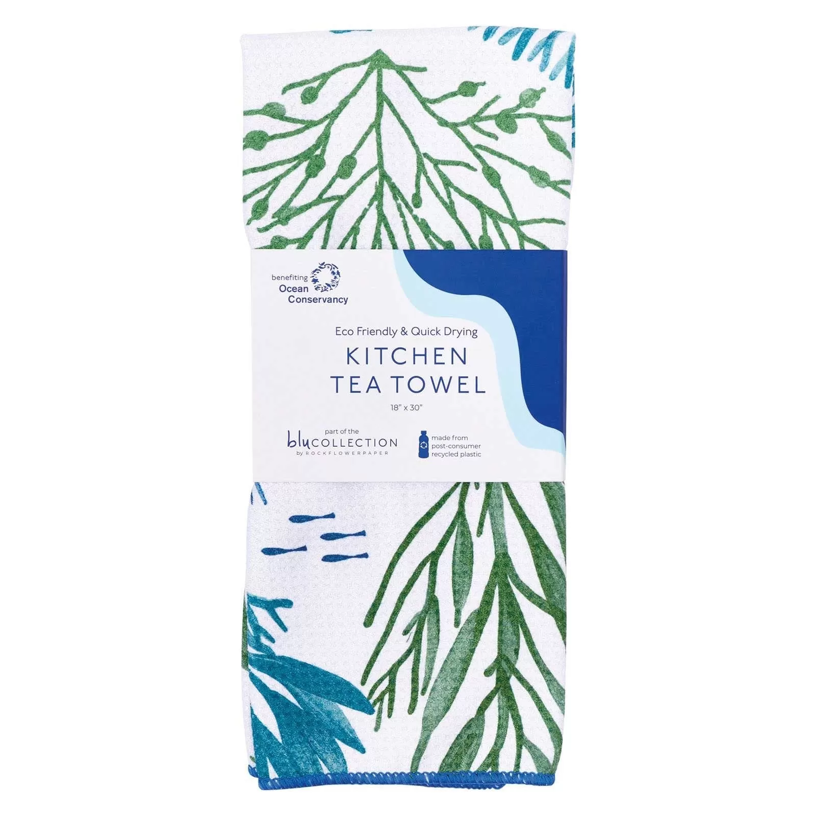 Sea Kelp Blu Kitchen Tea Towel