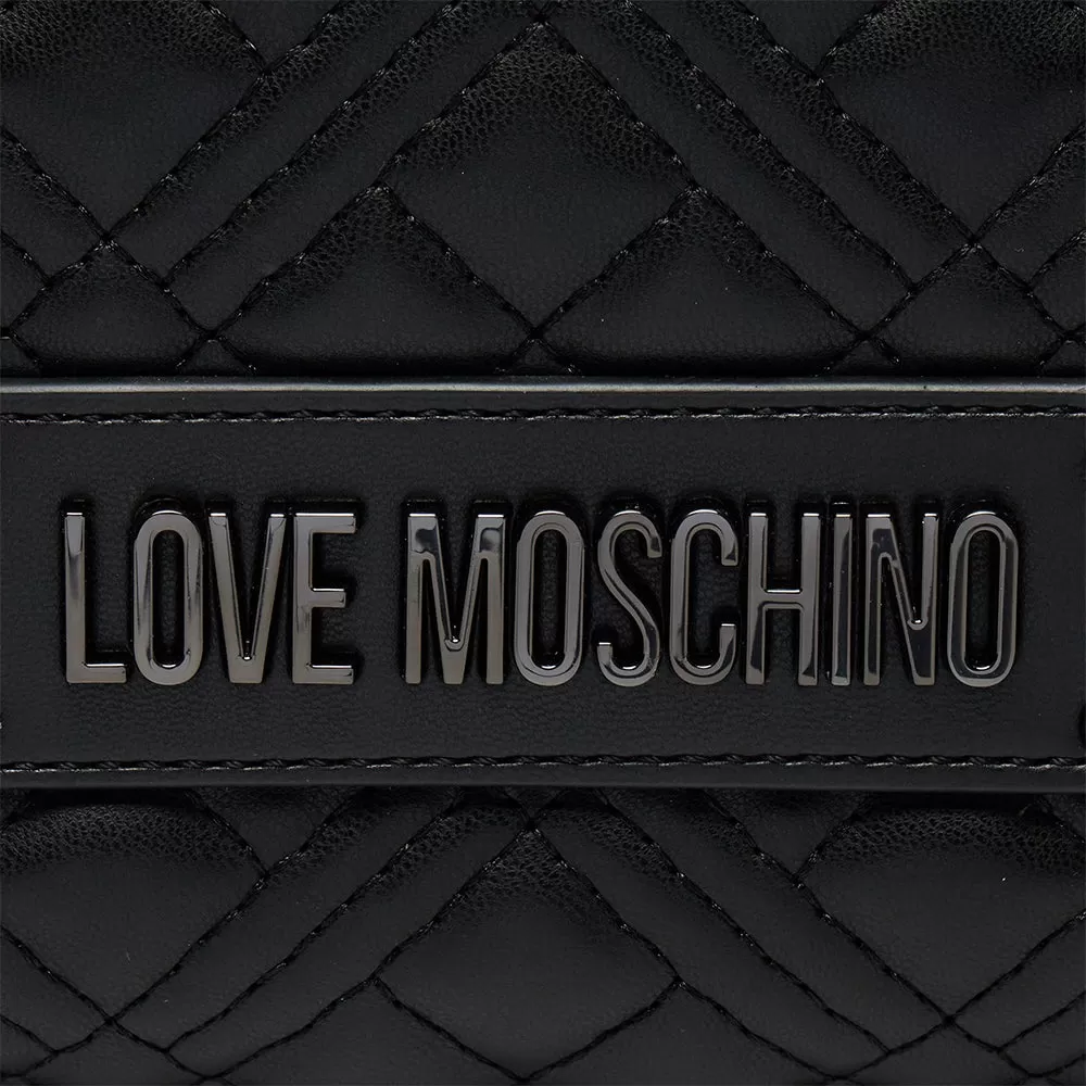 Shopping Bag Trapuntata LOVE MOSCHINO linea Quilted Nero con Logo Canna di Fucile