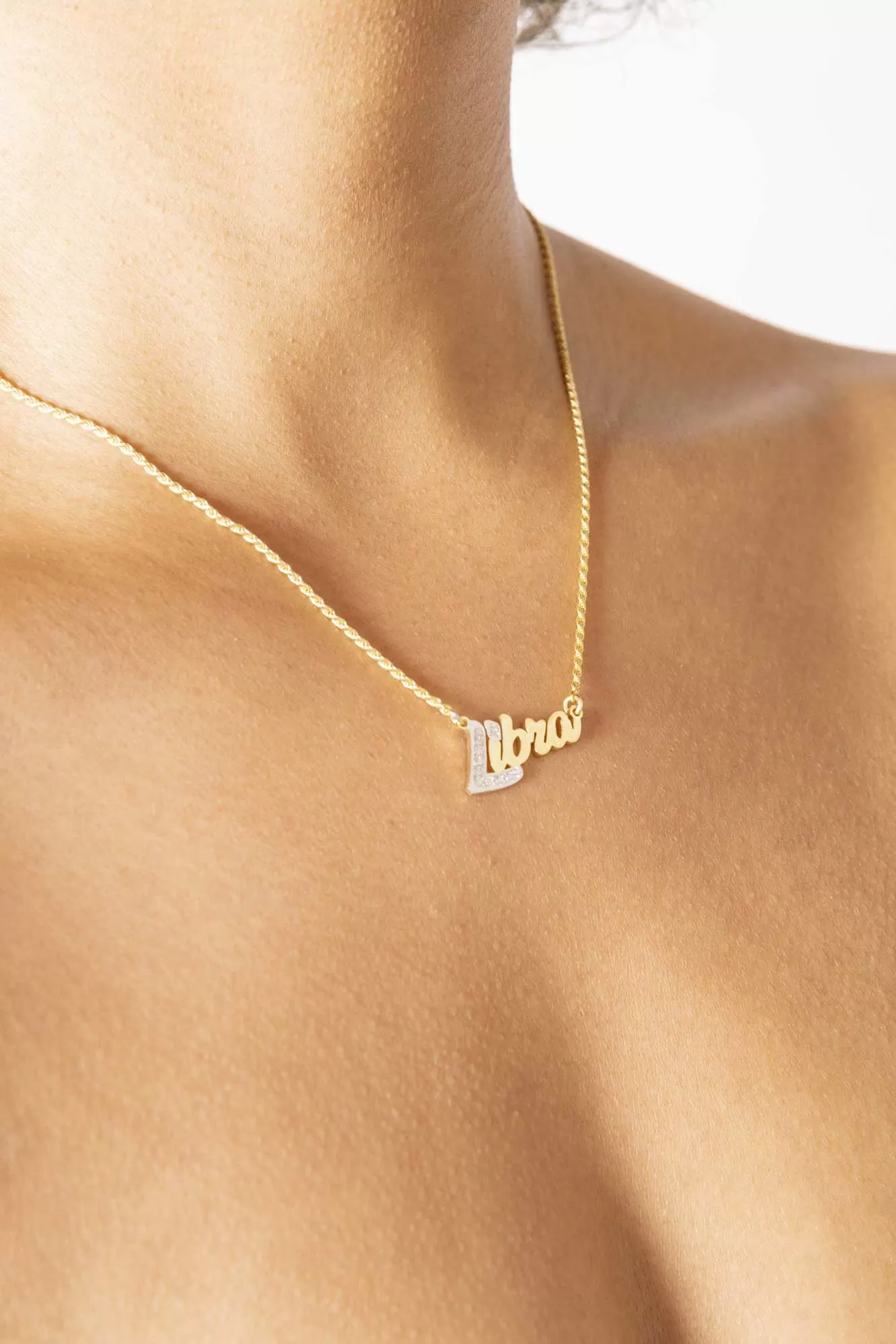 Simone I. Smith Zodiac Nameplate Necklaces - Libra