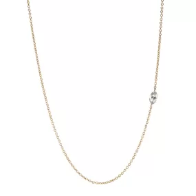 Single Free-Set Marquise Diamond Necklace