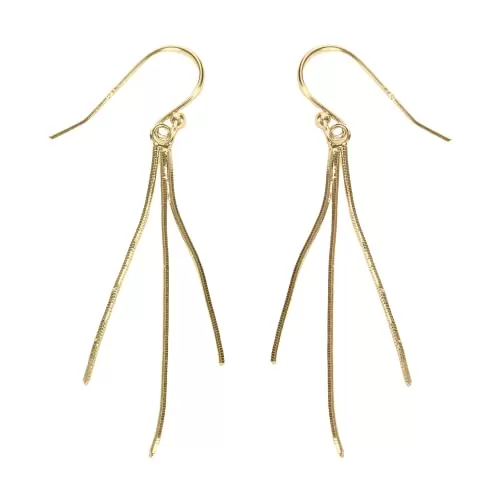 Snake Chain Tassel Earrings