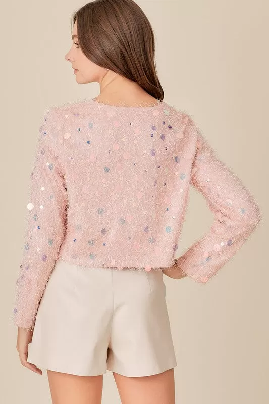 STARS SHIMMER TRIM FAUX TOP