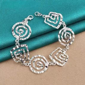 Sterling Silver Swirl Bracelet