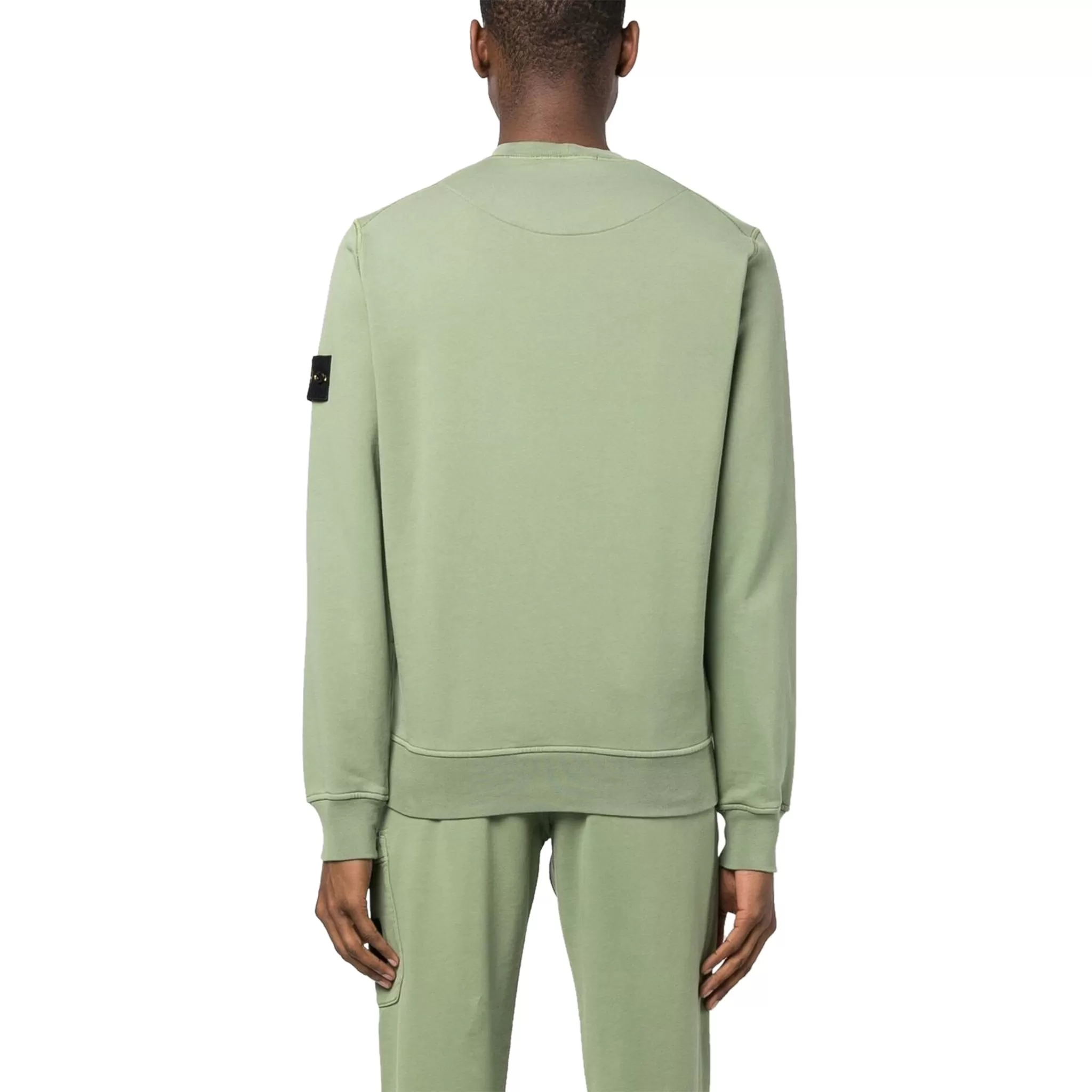 Stone Island Fleece Badge Sleeve Sweatshirt Sage Green