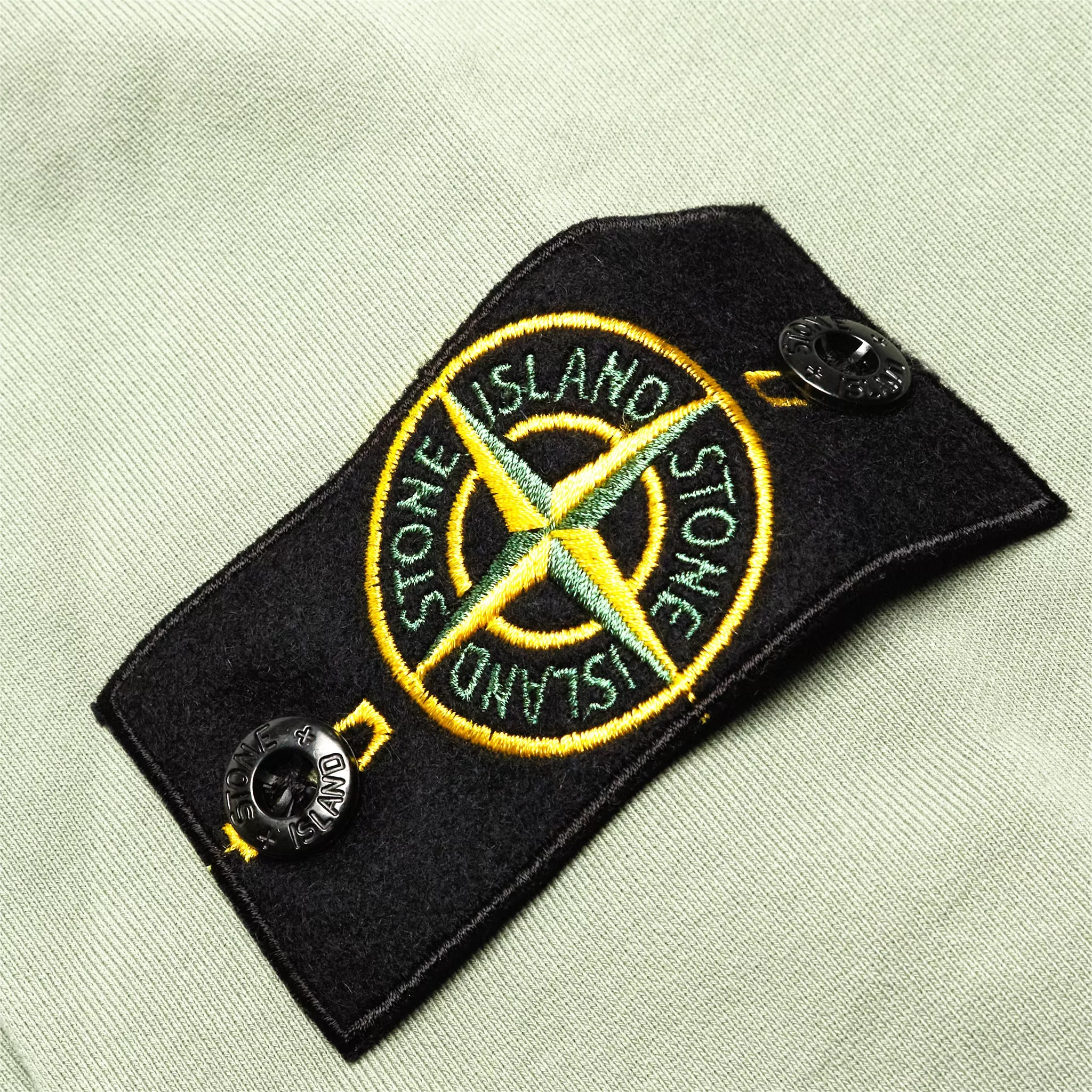 Stone Island Fleece Badge Sleeve Sweatshirt Sage Green