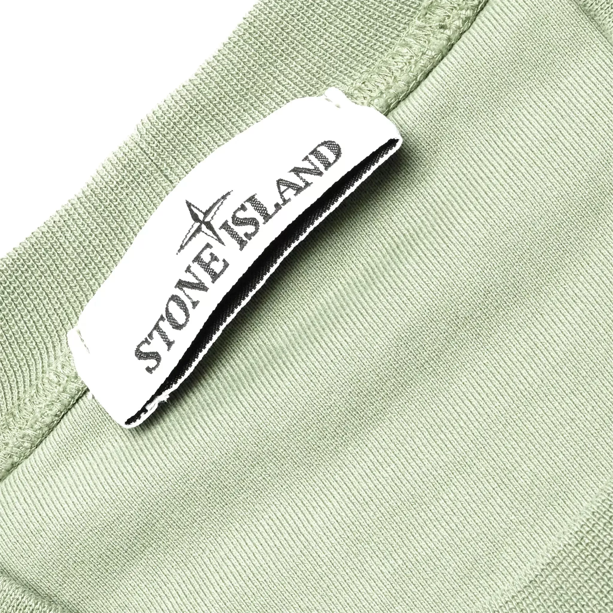 Stone Island Fleece Badge Sleeve Sweatshirt Sage Green