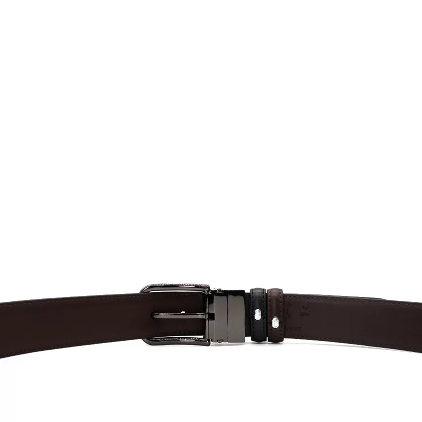 Talon Pin Clip Reversible Men's Belt - Black & Dark  Brown