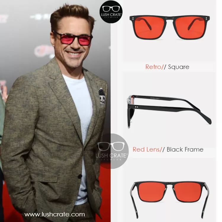 Tony Stark Iron Man Square Polarized Sunglasses