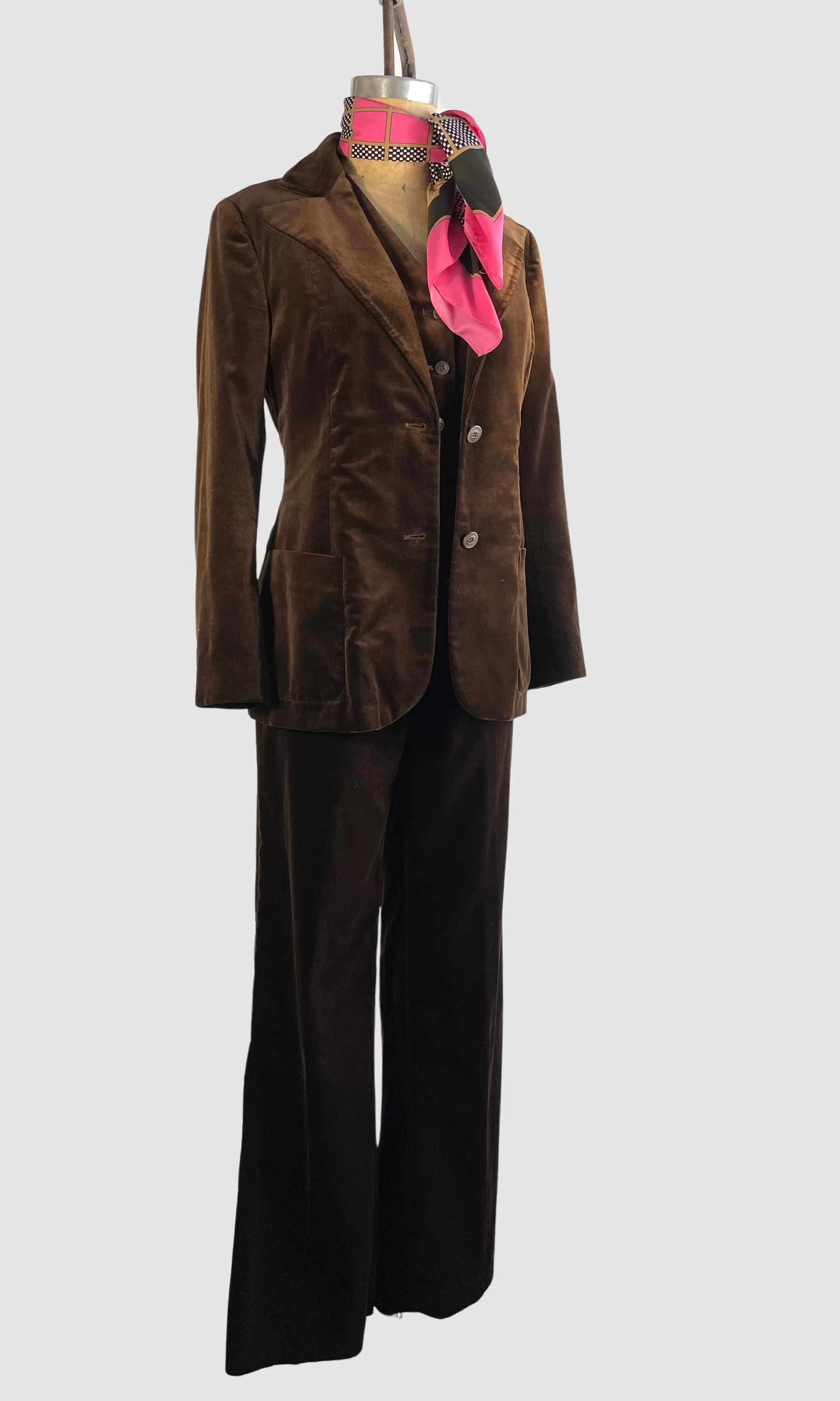 VELVET CRUSH 70s SIR For Her Pant Suit  Small Medium