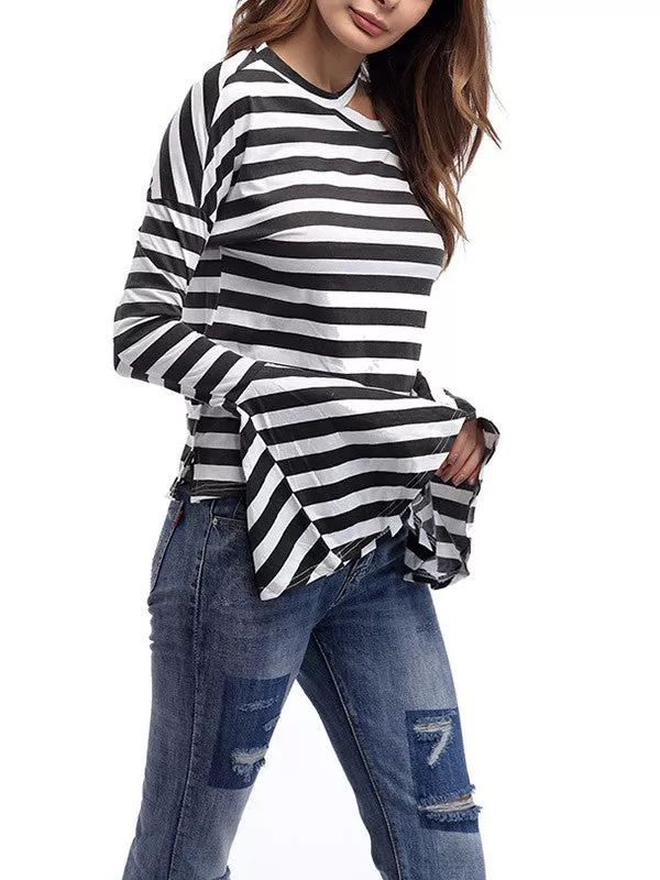 Women Horn Sleeve Casual Top